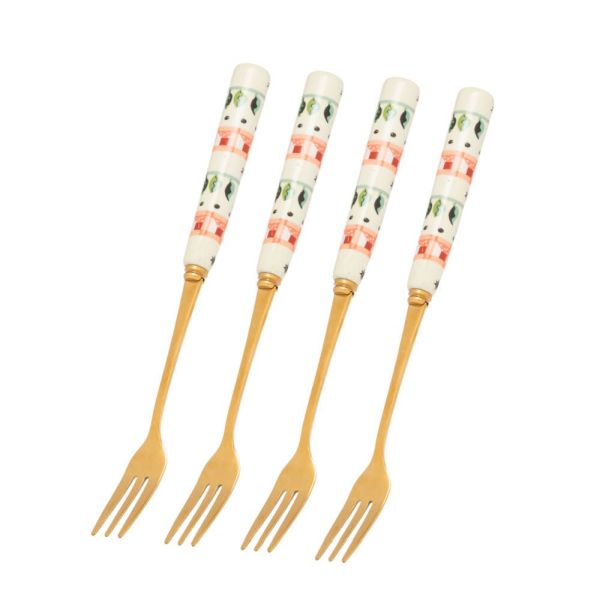 Cath Kidston Dolly Rose Set of 4 Cake Forks